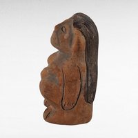 Vintage Mexican Clay Fertility Goddess Figurine - Folk Art Sculpture - 4 Inches Tall