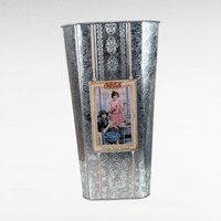 2003 Coca-Cola Metal Vase - Vintage Coca-Cola Decor - Embossed Tin Vase - "All the Year Round" -  Collectible Coke Decor