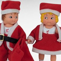 Vintage Campbell's Kids 5.5 Inch Dolls, Christmas Figurines, Collectible Holiday Decor, Advertising Dolls