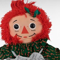 Vintage Raggedy Ann Doll, 18" Candy Cane Dress, Collectible Classic Doll, Red Yarn Hair