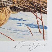 1987 Minnesota Pheasant Habitat Stamp Print, Framed & Signed Brian Jarvi, Limited Edition #1835/3500