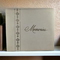 Vintage Photo Album, Large Memories Album, Scrapbook Album, 8x10 Photo Album, Gift for Mom, Family Photo Album