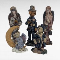 Boyds Bears Figurine Lot, Vintage Resin Bears, Angels, Policeman Bear, Collectible Bears, Gift Set