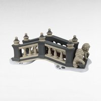 Dept 56 Heritage Village Bridge Set, Pair of Ceramic Bridges, Replacement Pieces, Christmas Village Accessory, Gift for Collector