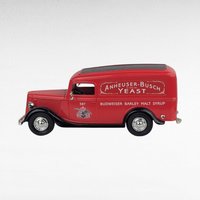 Vintage Anheuser-Busch Diecast Banks - ERTL Ford & Chevy Panel Trucks - With Boxes