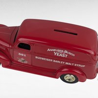 Vintage Anheuser-Busch Diecast Banks - ERTL Ford & Chevy Panel Trucks - With Boxes