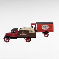 Vintage Anheuser-Busch Diecast Banks - ERTL Kenworth & Hawkeye Trucks - With Boxes