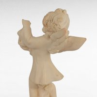 Vintage Religious Decor Lot - Praying Girl Vase & A. Santini Angel Figurines