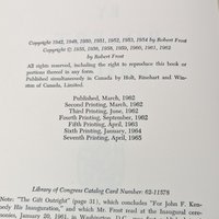 1962 Robert Frost In the Clearing Hardcover Book, First Edition Poetry Collectible Gift for Book Lovers