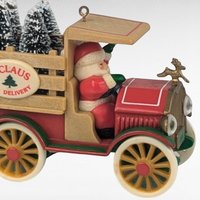 1984 Hallmark Keepsake Ornament Santa's Deliveries, Vintage Christmas Decor, Santa in Delivery Truck, Gift for Hallmark Collector