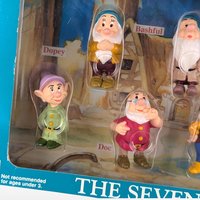 Vintage Snow White and the Seven Dwarfs Figure Set, Disney Collectibles, 1980s Mattel Figures, New in Package, Gift for Disney Fan