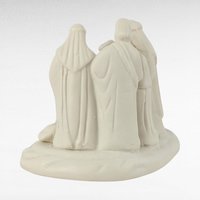 1998 Hermitage Pottery Nativity Figurine, Jade Porcelain Christmas Decor, Vintage Holiday Gift