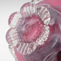 Vintage Rossi Glass Cranberry Mist Candy Dish, 22k Gold Crystal Accent Bowl, Elegant Home Decor, Gift for Hostess, Collector