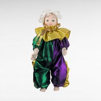 Vintage Porcelain Clown Dolls, Set of 3, Small Harlequin Dolls, Pierrot Clown, Sad Clown, Collectible Dolls, Circus Decor