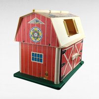 Vintage 1967 Fisher Price Play Family Farm Barn, Little People Barn, Toy Barn, Collectible Toy