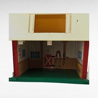 Vintage 1967 Fisher Price Play Family Farm Barn, Little People Barn, Toy Barn, Collectible Toy