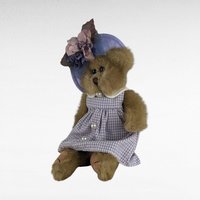 Bearington Collection Abby Bear, Lavender Dress, Plush Teddy Bear, 11" Bear, Collectible Bear, Gift for Girl, Nursery Decor