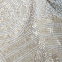 Vintage Hand Beaded Evening Bag, Creamy White, Formal Occasion Clutch, Wedding Guest Bag, Gift for Her