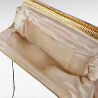 Vintage Hand Beaded Evening Bag, Creamy White, Formal Occasion Clutch, Wedding Guest Bag, Gift for Her