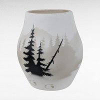 2004 Navajo Pottery Vase with Horse Design, Hand-Painted Vase, Southwest Decor, Native American Art, Collectible Pottery