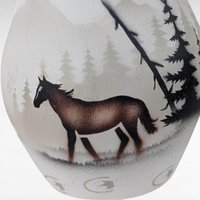 2004 Navajo Pottery Vase with Horse Design, Hand-Painted Vase, Southwest Decor, Native American Art, Collectible Pottery