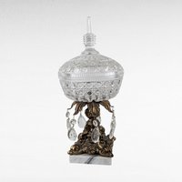 Vintage Crystal and Marble Candy Dish, Covered Candy Bowl, Italian Marble Base, Crystal Candy Jar, Elegant Home Decor, Gift for Hostess