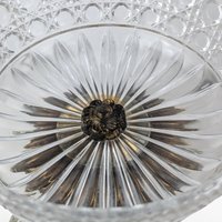 Vintage Crystal and Marble Candy Dish, Covered Candy Bowl, Italian Marble Base, Crystal Candy Jar, Elegant Home Decor, Gift for Hostess