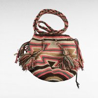 Vintage Handmade Crochet Drawstring Bag | Boho Chic Shoulder Bag | Festival Bag | Gift for Her