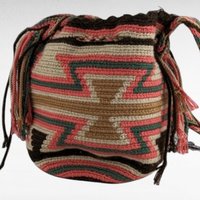 Vintage Handmade Crochet Drawstring Bag | Boho Chic Shoulder Bag | Festival Bag | Gift for Her