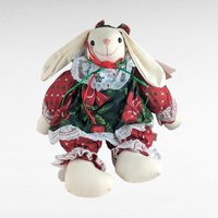 Vintage Ganz Heritage Collection Plush Bunny Rabbits | Christmas Bunnies | Holiday Decor | Stuffed Animal Couple
