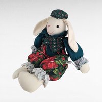 Vintage Ganz Heritage Collection Plush Bunny Rabbits | Christmas Bunnies | Holiday Decor | Stuffed Animal Couple