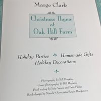 Signed Christmas Thyme at Oak Hill Farm, Marge Clark, 1994 Hardcover Book, Holiday Decor & Crafts,  Gift for Collectors