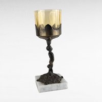 Vintage Bronze Cherub Candle Holder, Hollywood Regency Style, Marble Base, Votive Holder,  Unique Home Décor