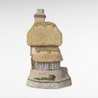 1991 David Winter Audrey's Tea Room Cottage, Signed, Collectible English Village, Thatched Roof, Gift for Tea Lovers