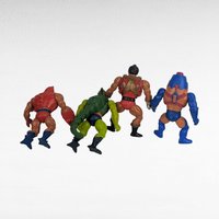 Vintage Masters of the Universe Action Figures, Man-E-Faces, Whiplash, Jitsu, Clawful, 1980s MOTU Toys, Collectible Figures