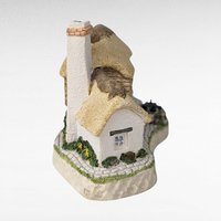1993 David Winter Cottages September Birthday Cottage | Sapphire Wishing Well | Vintage English Village Collectible Figurine with COA