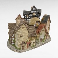 1981 David Winter Cottages "The Village" | Large, Vintage Collectible | with Original Box