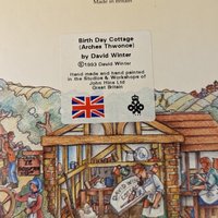 1993 David Winter Cottage "Birthday Cottage" | with COA and Original Box | Vintage Collectible