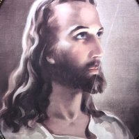 Vintage Turner Head of Christ Framed Picture | Religious Wall Art | 19 1/4" x 15 1/4"