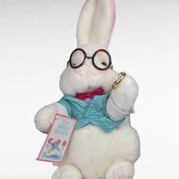 Vintage 1991 Target Plush White Rabbit, Alice in Wonderland, with Tags, Stuffed Animal