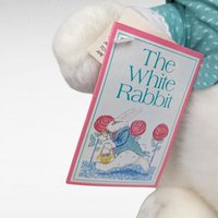 Vintage 1991 Target Plush White Rabbit, Alice in Wonderland, with Tags, Stuffed Animal