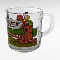 Vintage Garfield Glass Mugs, 1978 "It's Not a Pretty Life" & "Rises to the Occasion", Collectible Cartoon Glasses, Gift for Garfield Fans