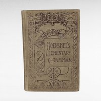 1899 Hoenshel's Language Lessons & Elementary Grammar Book, Antique Schoolbook, Vintage Educational Book, Gift for Teacher