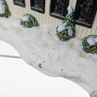 Vintage Byron Mold Lighted Musical Church, Ceramic Christmas Village Decoration, Holiday Decor, Gift for Collector