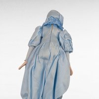 Vintage Pierrot Clown Doll, Blue Ceramic Doll, 19 1/4 Inches, Collectible Clown Doll, Gift For Collector, Vintage Home Decor