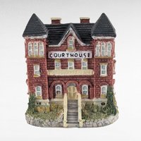 Vintage Liberty Falls Village Figurines, 7 Piece Set, Barber Shop, Firehouse, Shops, Courthouse, Collectible Miniatures, Gift for Collector