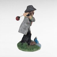 Vintage Flambro Emmett Kelly Jr. Hobo Clown Golf Figurine, Swinging Golf Club, Collectible Clown, Gift for Golfer, 5 Inches, Circus Theme