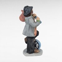 Vintage 4" Flambro Emmett Kelly Jr. Weary Willie Unicycle Figurine, Clown on Unicycle, Collectible Clown, Gift for Circus Lover