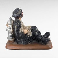 Vintage Esco Emmett Kelly Jr. Clown Leaning on Fire Hydrant Resin Figurine, 8", Collectible Clown Decor, Gift for Clown Collectors
