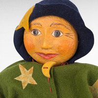 Vintage Tender Heart Treasures Miss Moon Beam Doll, 21 Inch Paper Mache Face Doll, Collectible Moonbeam Doll, Gift for Doll Collectors